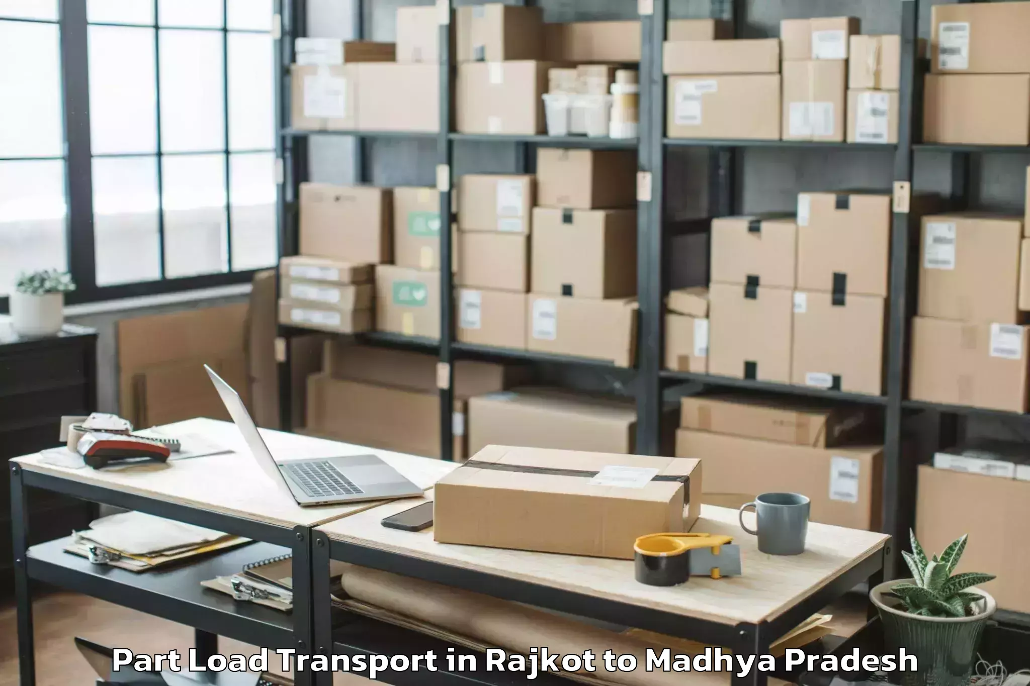 Professional Rajkot to Khachrod Part Load Transport